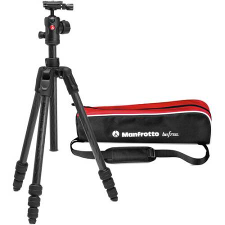 Manfrotto MKBFRTC4FB-BH - zestaw, statyw 4-sekcyjny Carbon z serii Befree, 41-150cm, udźwig 9kg_4
